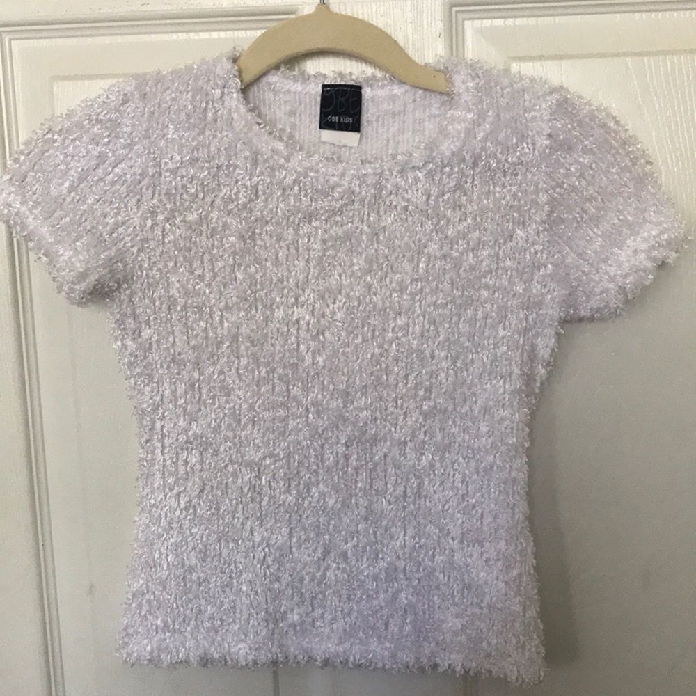 White fuzzy shirt